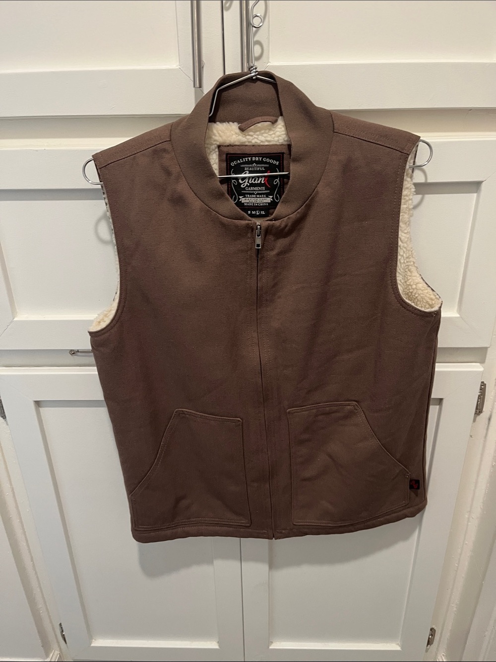 Beautiful giant Brand Brown Sherpa-Lined Workwear Vest